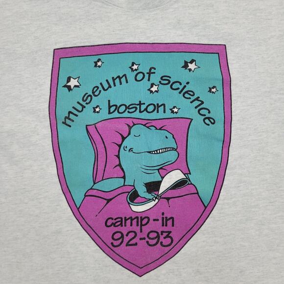Vintage 1993 Museum-of-Science Camp Shirt XL 23x26 Boston - Picture 7 of 13